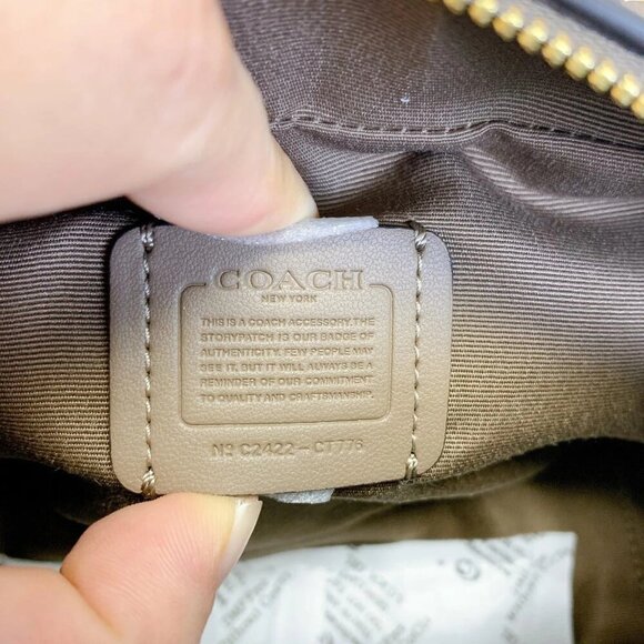 Coach CT776 Satchel Crossbody Bag in Im/Dark Stone - Picture 8 of 10